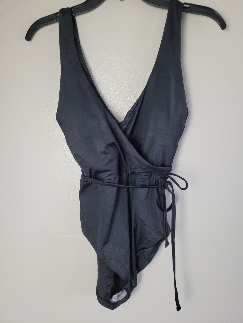 Andie Swim The Belmar One Piece Black Tie Waist Swimsuit Sz Small AO263 NWT